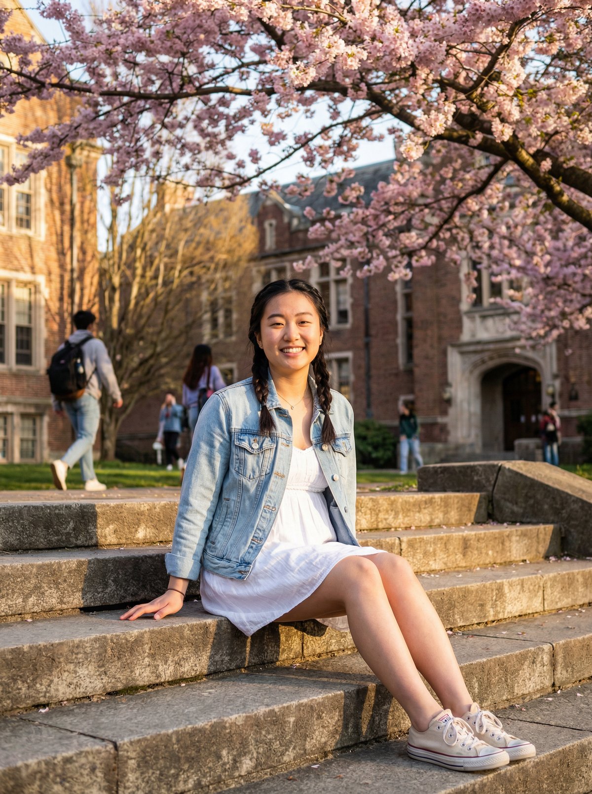 午夜大片传媒·午夜大片传媒·校园学生妹春日写真 | 樱花树下的青春记忆
